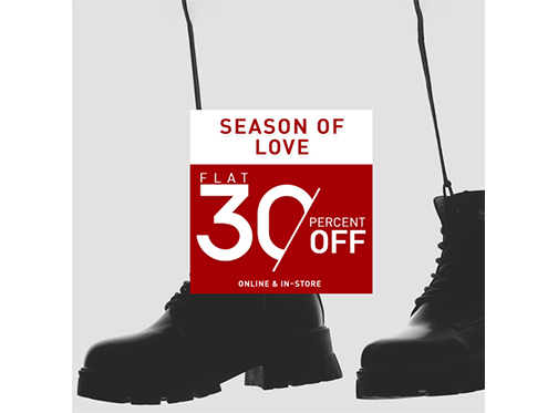 Starlet Shoes season of love sale! Flat 30% Off