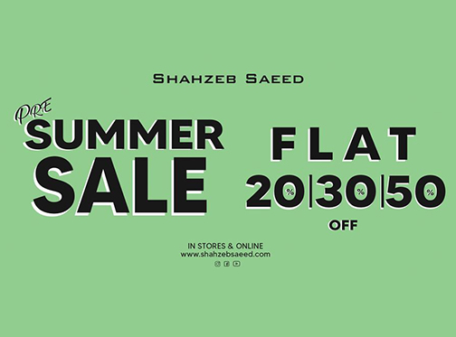 Shahzeb Saeed Pre-Summer Sale Flat 20% 30% & 50% Off