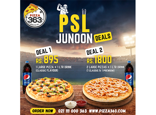 Pizza 363 PSL Deals Starting For Rs. 895
