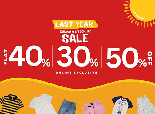 Rollover Kids Summer Sale Flat 30% 40% & 50% Off