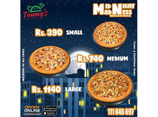 Timmy's Midnight Madness Deal! starting Rs.390