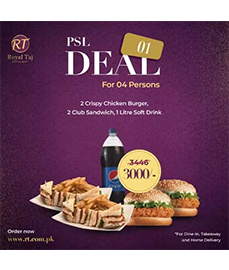 Royal Taj Restaurant PSL Deal 1 For Rs.3000
