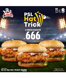 Mr.Chicken PSL Hattrick Deal For Rs.666/-