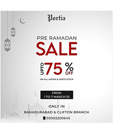 Portia Pre Ramadan Sale! Upto 75% off