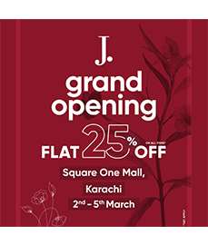 J. | Junaid Jamshed Grand Opening Sale! FLAT 25% off