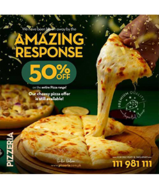 Pizzeria 50% off on Entire Pizza Range