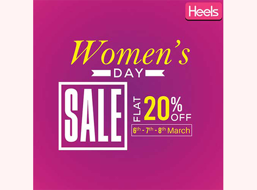 Heels Women's Day Sale Flat 20% Offf