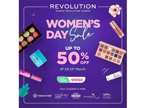 Makeup Revolution Women's Day Sale Upto 50% Off