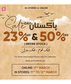 Polkadots Pakistan Day Sale! Flat 50% off