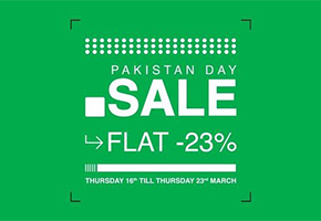 Breakout Pakistan Day Sale! Flat 23%