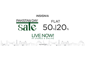 Insignia Pakistan Day Sale Flat 20% & 50% Off