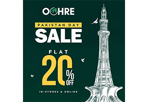 Ochre Clothing Pakistan Day Sale Flat 20% Off