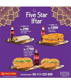 CP Five Star Iftar Deals! Starting Rs 299