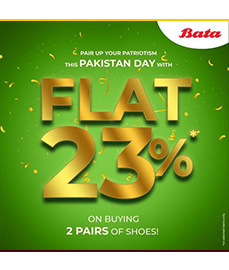 Bata Pakistan Day Sale! Flat 23% Off