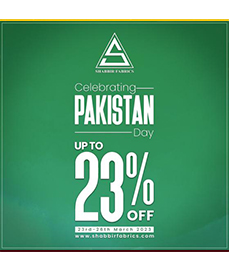 Shabbir Fabrics Pakistan day Sale! Upto 23% OFF