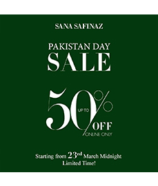 Sana Safinaz Pakistan Day Sale! Up to 50% OFF