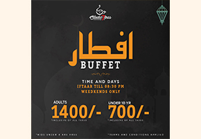 Studio 7teas Iftaar Buffet For Adults Rs.1400