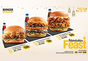 Burger O'Clock Ramadan Feast 1 For Rs.599