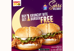 Krispy2GO Get One Krunchy Bite Burger Free