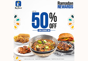 Kaybees UP TO 50% off on Dine-in Menu