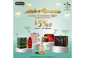 WB by Hemani FLAT 15% off on All Ramzan Fragrances