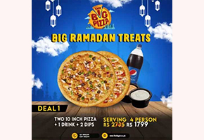 The Big Pizza Big BIG Ramadan Treats Deal 1 For Rs.1799