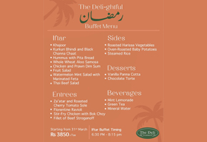 The Deli Iftar Dinner Buffet For Rs.3850