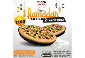 Pizza Mania Ramadan Offer 1 For Rs.1200