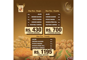 Bread & Beyond Iftar Box Single Rs.430, Double Rs. 700m Family Rs. 1195