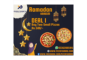 Pizza Yumm's Ramadan Deal 1 For Rs.500
