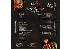 La Chine Pakistan Iftar Buffet For Adult For Rs.1375