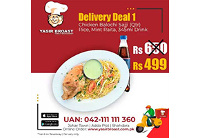 Yasir Broast Delivery Deal 1 For Rs.499