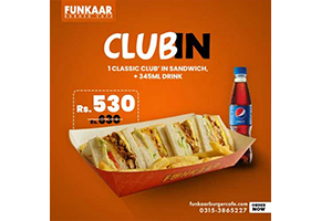 Funkaar Cafe ClubIn Deal For Rs.530