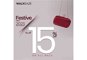 WalkEaze Festive Offer FLAT 15% off on All Bags