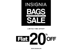 Insignia FLAT 20% off on Entire Bags Collection