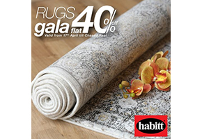 Habitt FLAT 40% off on Rugs