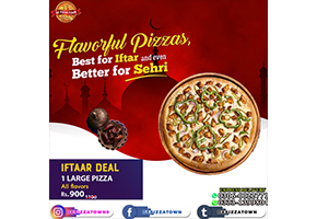 De Pizza Town! Ramadan Deal 1 For Rs.900