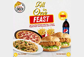 Pizza 363 All In One Feast For Rs.1995