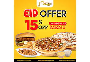 Mozz'art EID Discount 15% Off on entire menu