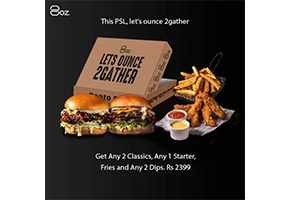 8oz Burgers Combo Box For 2 For Rs.2399