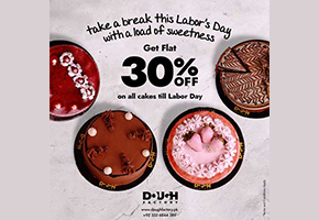 Dough Factory FLAT 30% off on all Cakes