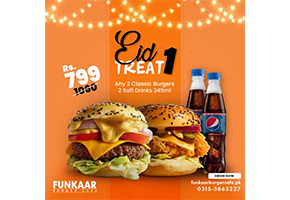 Funkaar Cafe Eid Treat 1 For Rs.799