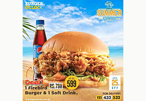 Burger O'Clock Summer Feast Deal 1 For Rs.599