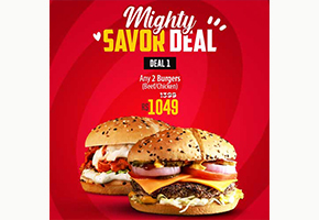 HOB - House Of Burgers Mighty Savor Deal 1 For Rs.1049