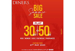 Diners Big Summer Sale Flat 30% & 50% off