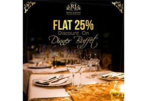 Royal Jasmine Get flat 25% discount on Dinner Buffet