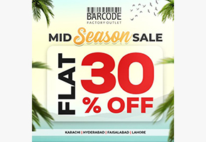Barcode Garments MID Season Sale Flat 30% Off