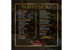 The Kababist Buffet for Rs.2,990