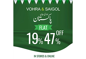 Vohra & Saigol Independence Day Sale Flat 19% & 47% Off