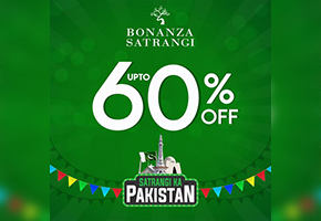 Pakistan Independence Day Sale Upto 60% Discount at Bonanza.Satrangi!